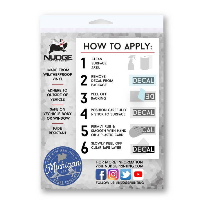 Nudge Printing - Wholesale Sticker - Michigan State University Gruff Money Car Decal