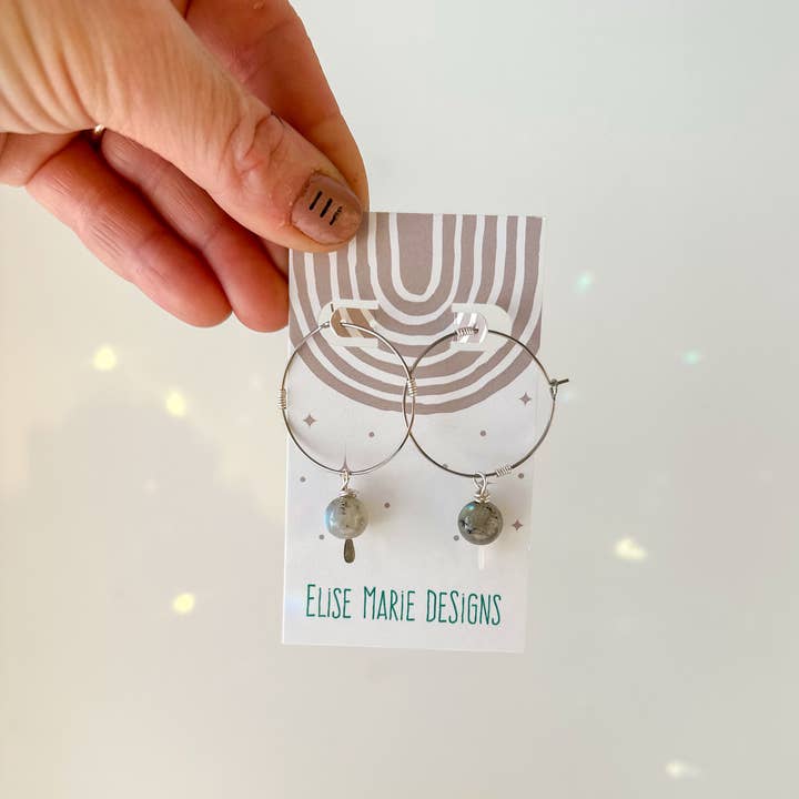 Elise Marie DeSigns – wholesale Dangle earrings – Horizon Hoop Earring | Vibrational Jewelry | Spiritual