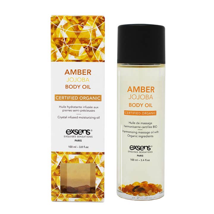 Amber Jojoba Crystal Body Oil for wholesale by EXSENS