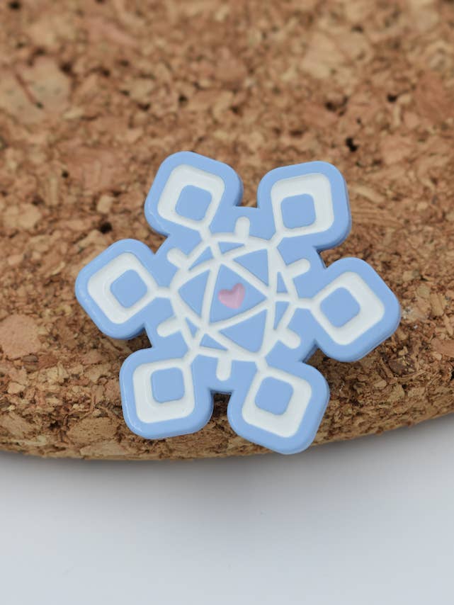 Snowflake D20 (Light Blue) - Soft Enamel Pin for wholesale by livelygold