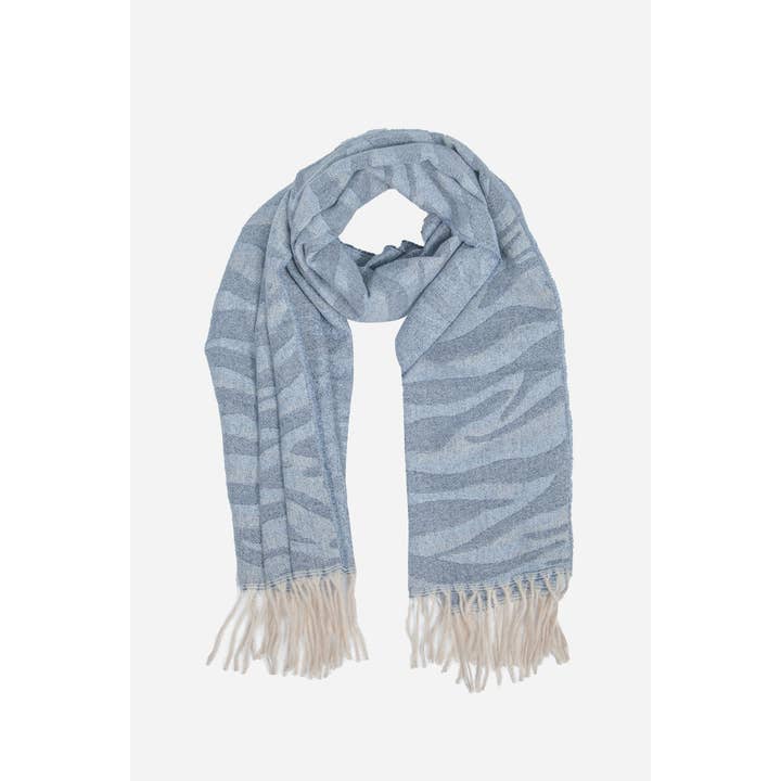 Sarta Accessories - Venta al por mayor Bufanda - Mujer - Bufanda manta de estampado de cebra azul