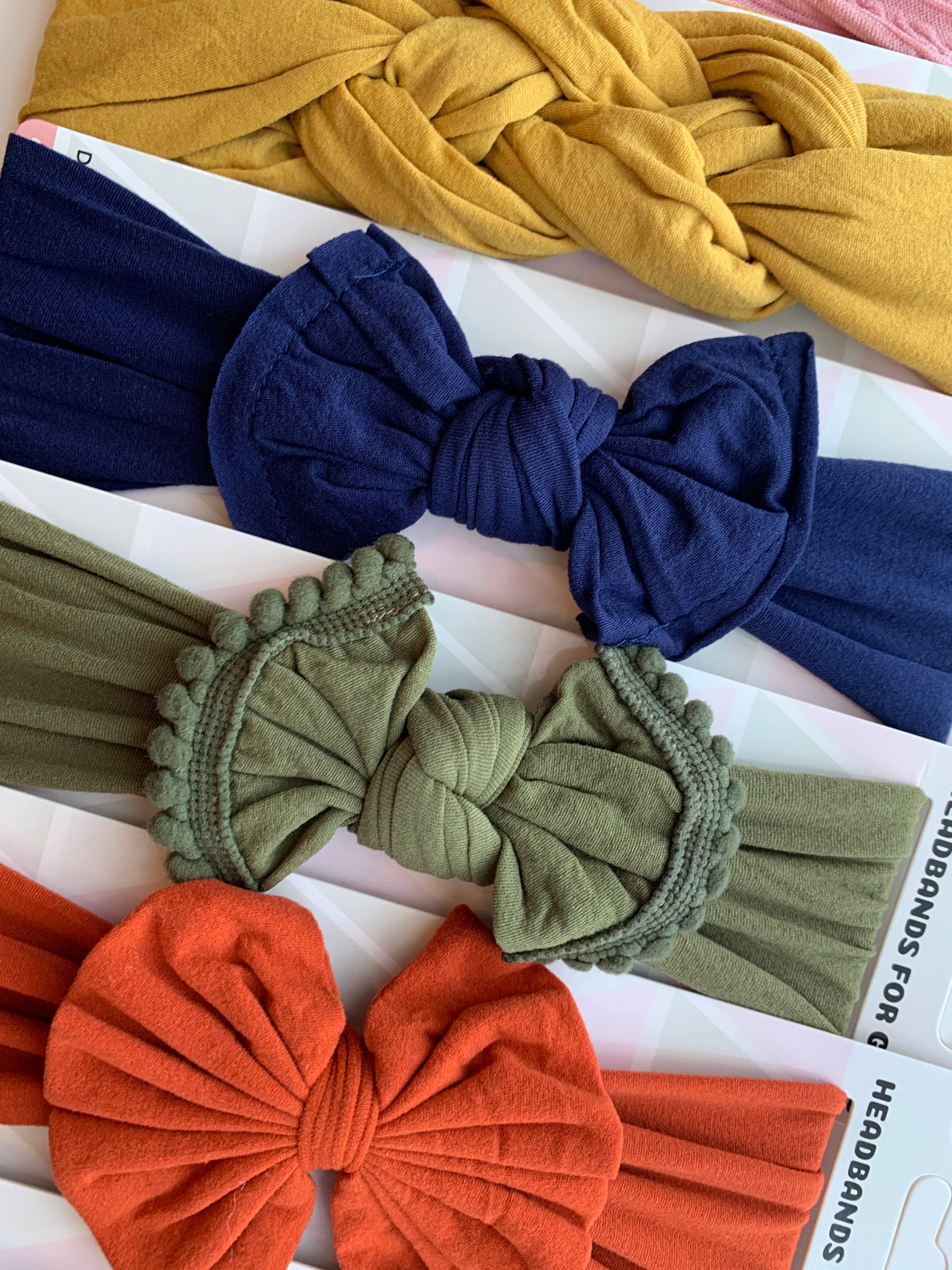 JLIKA - Wholesale Fashion Headband - Baby - Baby Girl Headbands Nylon Bows Pack of 1 Random Assorted Mix1