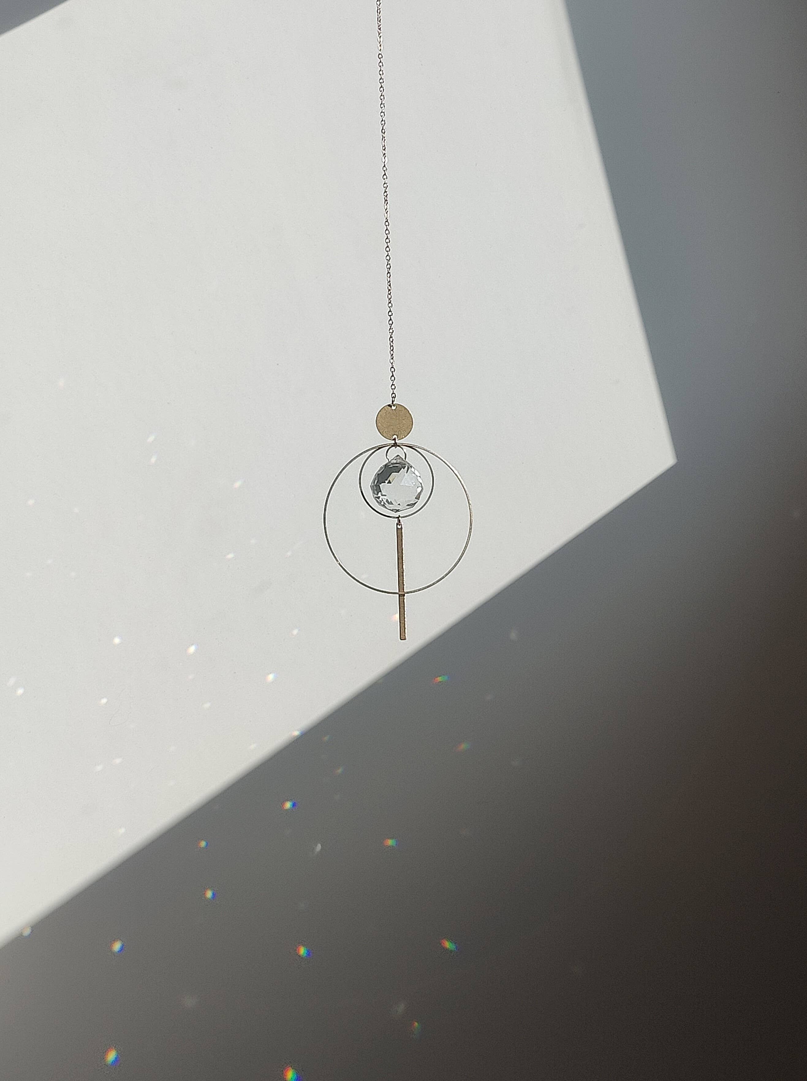 Atelier Intuitive - Wholesale Suncatcher - ATHENA • Geometric brass & glass crystal suncatcher3
