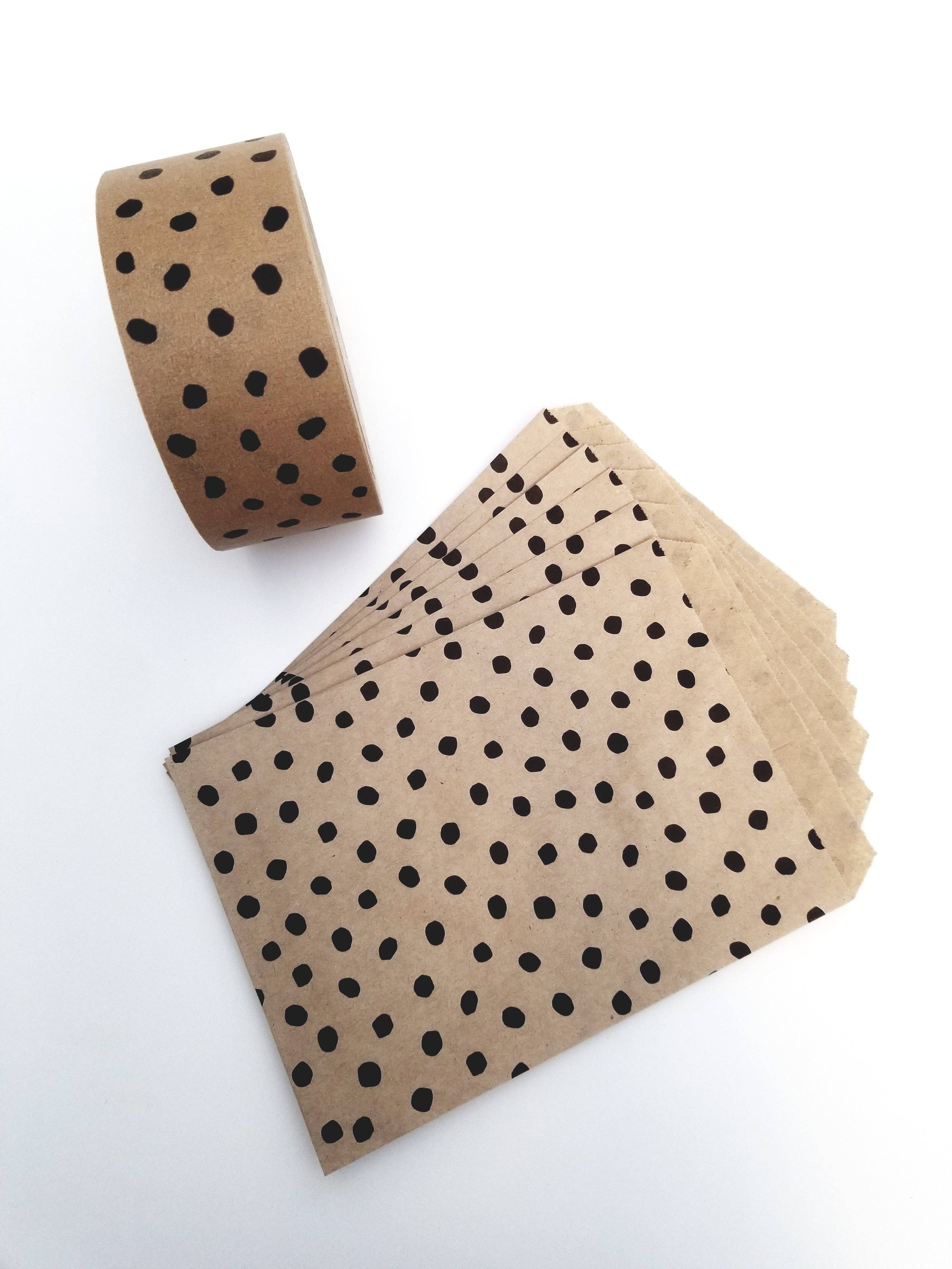 Tissue & Tape - Wholesale Gift Bag - Polka dot brown paper bags | Eco-friendly & Recyclable4