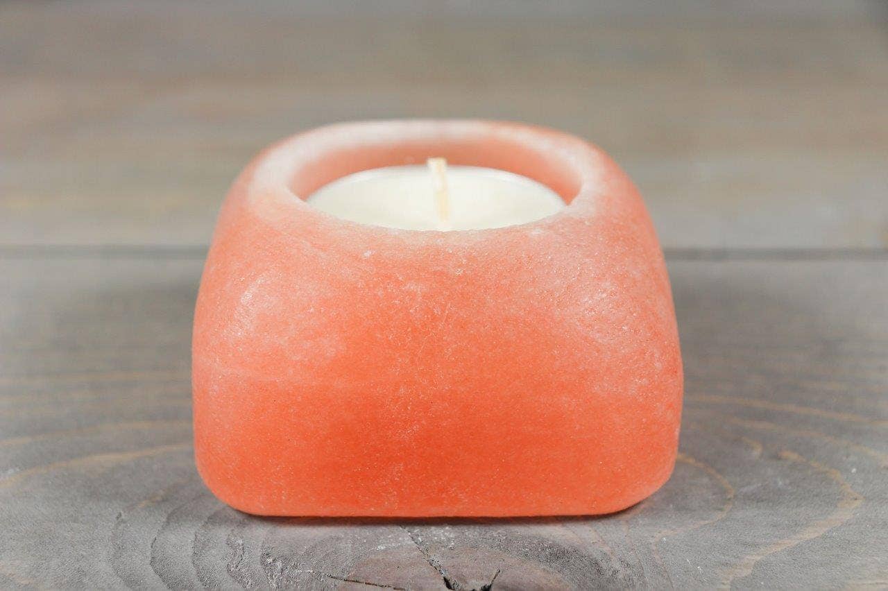 Himalayan Secrets - Wholesale Candle Holder - Himalayan Salt Square Shape Tealight 2.5"1