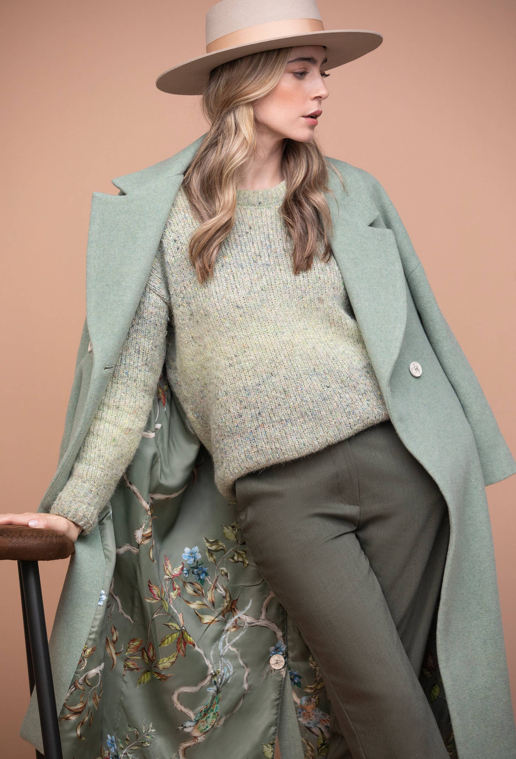 Greenkiss - Vente Manteau – femme - Manteau long oversize croisé en laine5