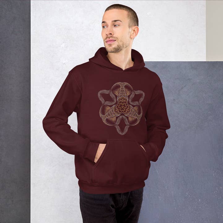 Unisex-Hoodie mit Spirale — auf Bestellung gefertigt — verschiedene Farben wählbar für den Großhandel von symbolika