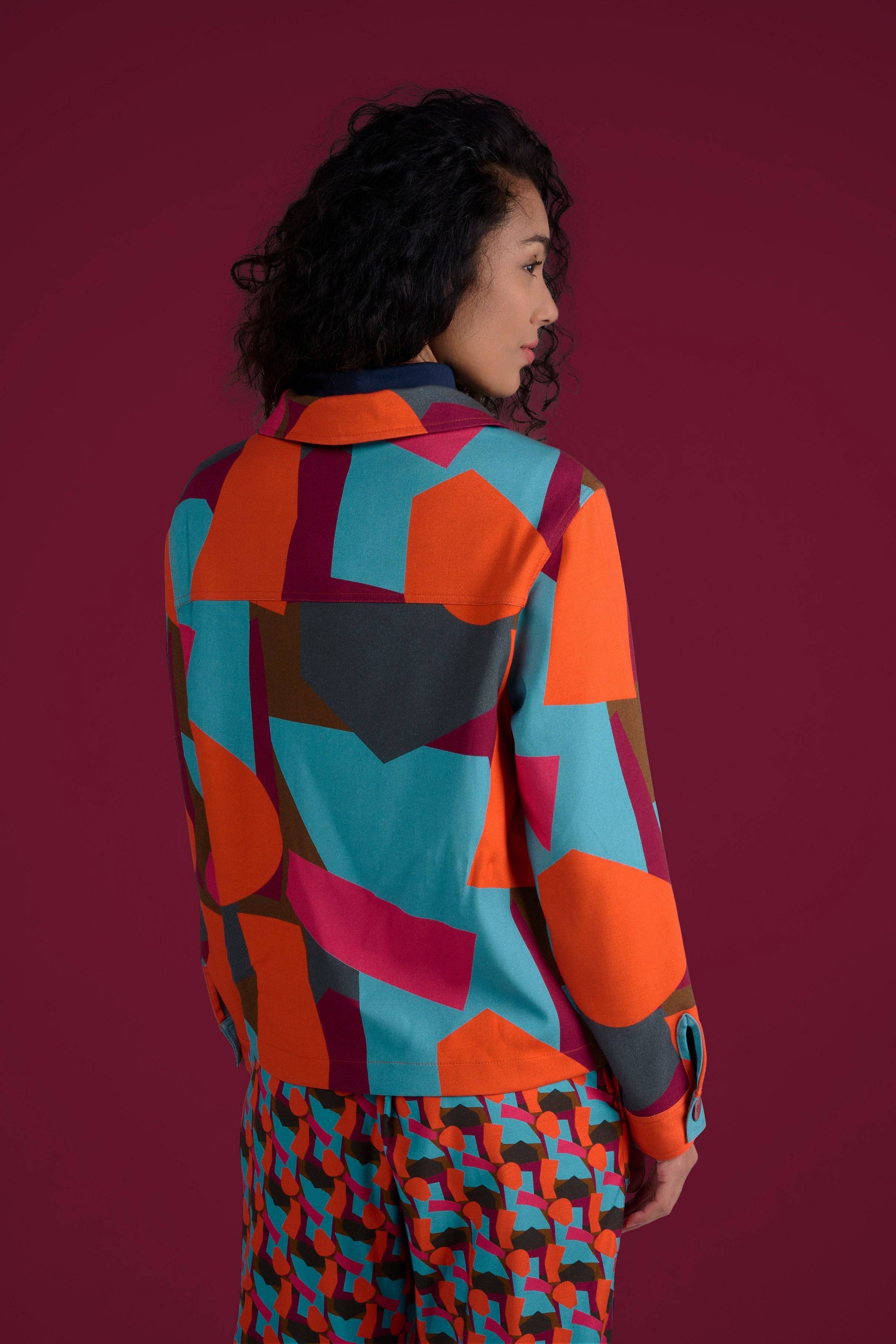 MADE IN SENS - Wholesale Jacket - Women's - ORANGE VINYL BATTLE JACKET1