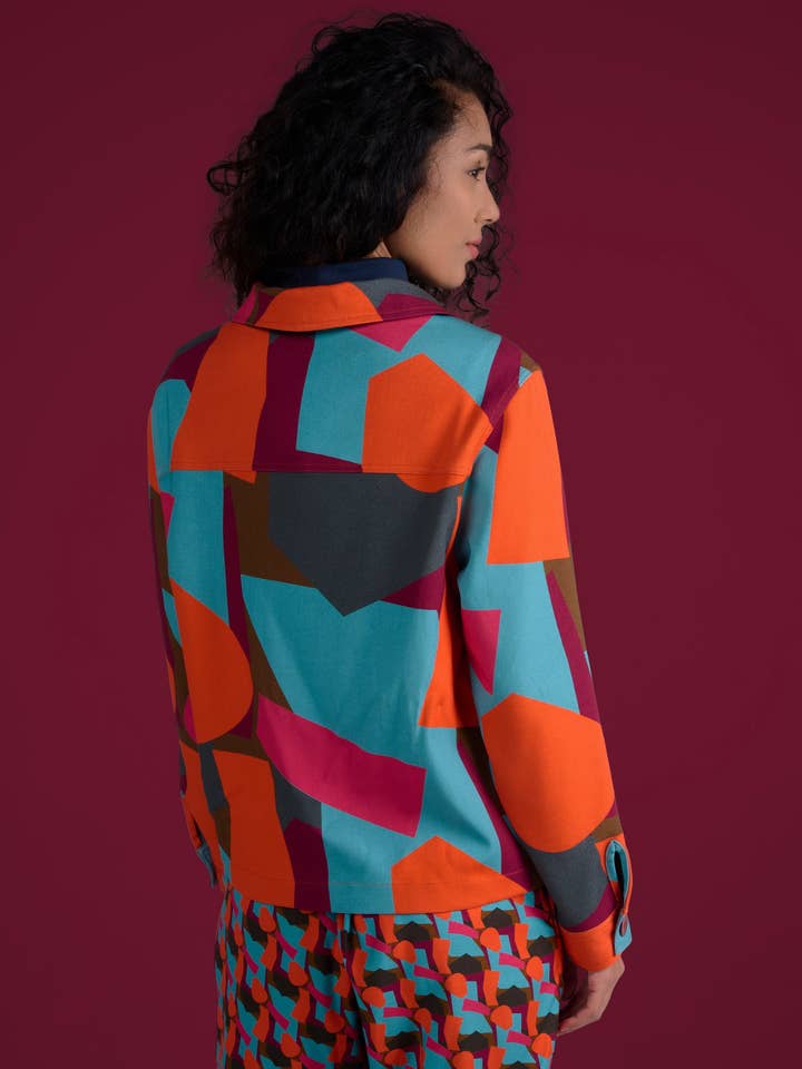 MADE IN SENS - Wholesale Jacket - Women's - ORANGE VINYL BATTLE JACKET1