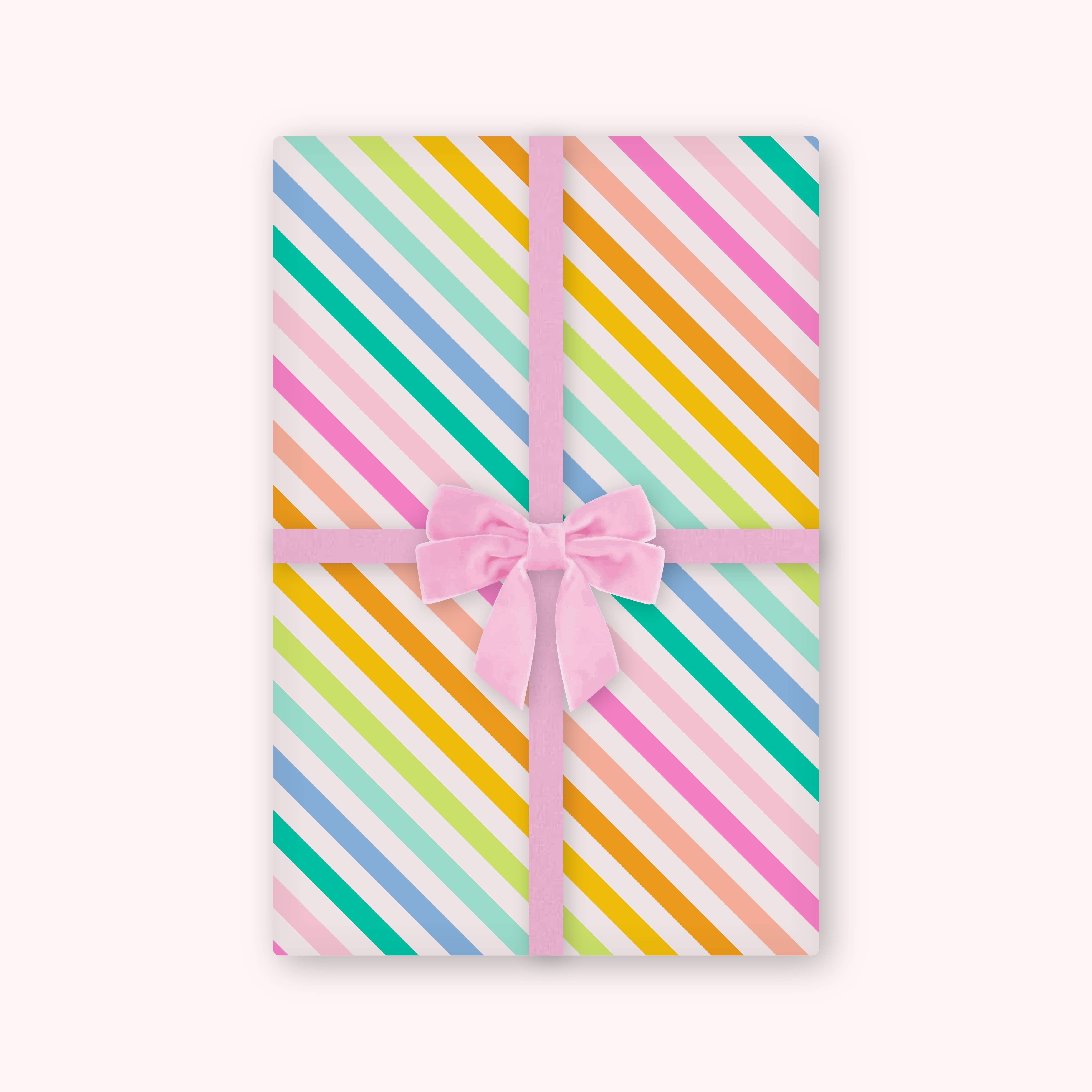 Cleary Lane – papel de embrulho por atacado – Folhas de Papel de Embrulho com Riscas Diagonais Arco-íris Blush4