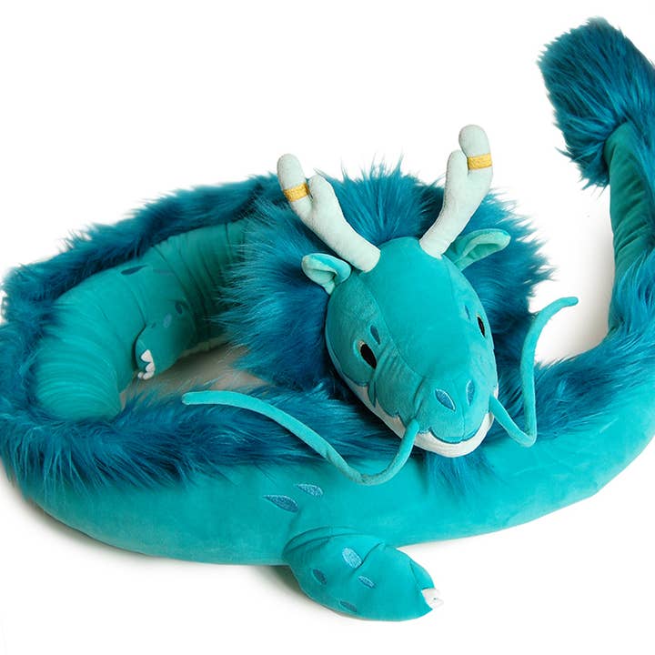 Rain Dragon 6ft Long Giant Plush for wholesale by Floral Frolic