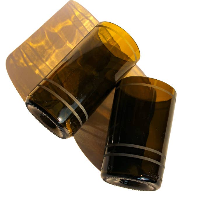 Ethical Global - Wholesale Drinking Glass/Cup - Estekana Eco Drinking Glasses Upcycled 2 Pack - 12/16 Oz.16