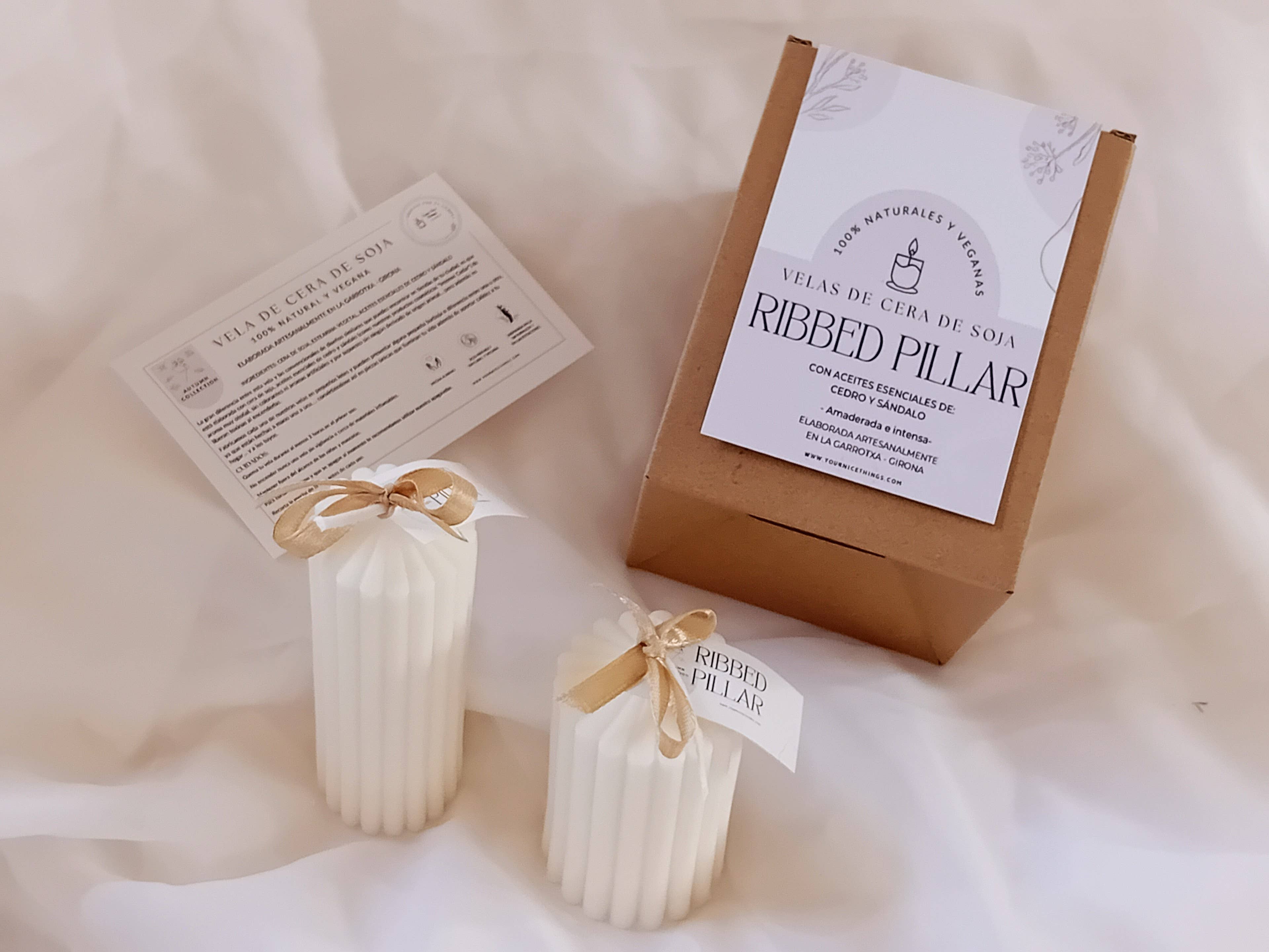 Your Nice Things - Candles - – wholesale Pillar candle – decorative ribbed pillar soy candles (pack 2uni)3