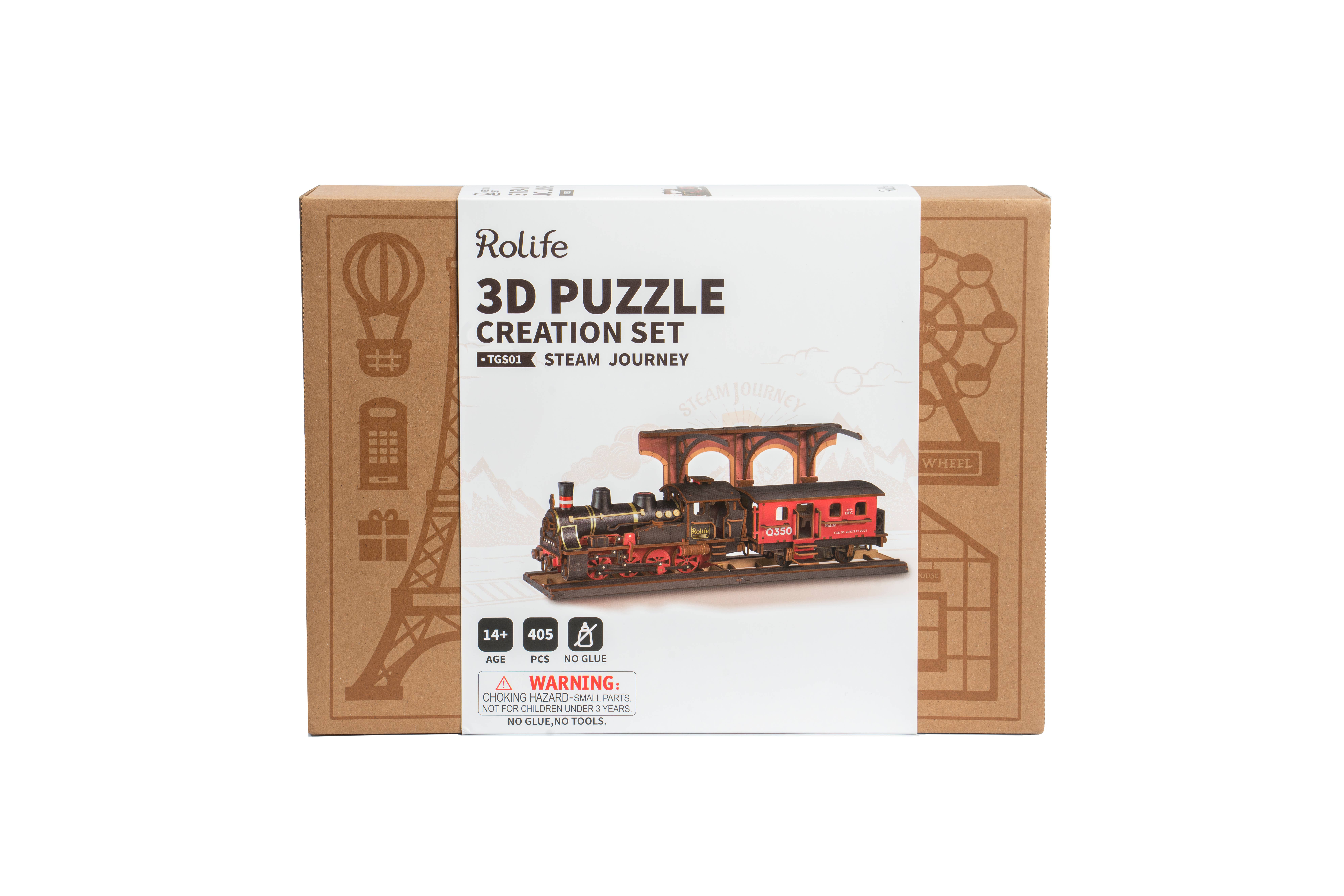 Robotime - Wholesale DIY Craft Kit - TGS01 Steam Journey  Robotime Rolife 3D Wooden Puzzle 7