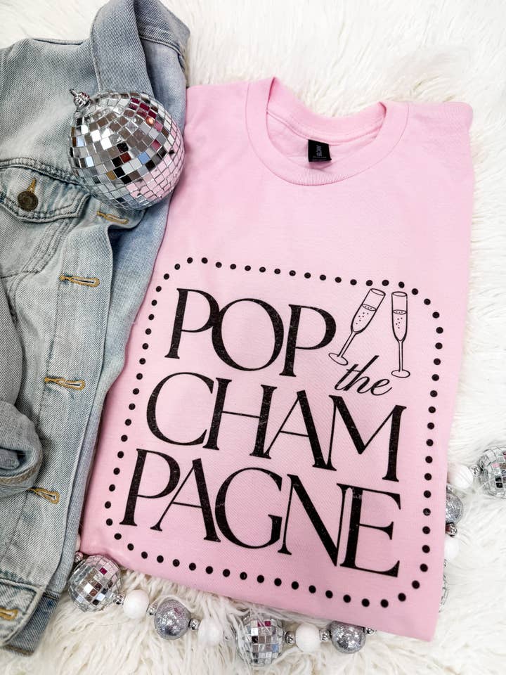 Pop The Champagne T-shirt för wholesale av Hart and Hollow