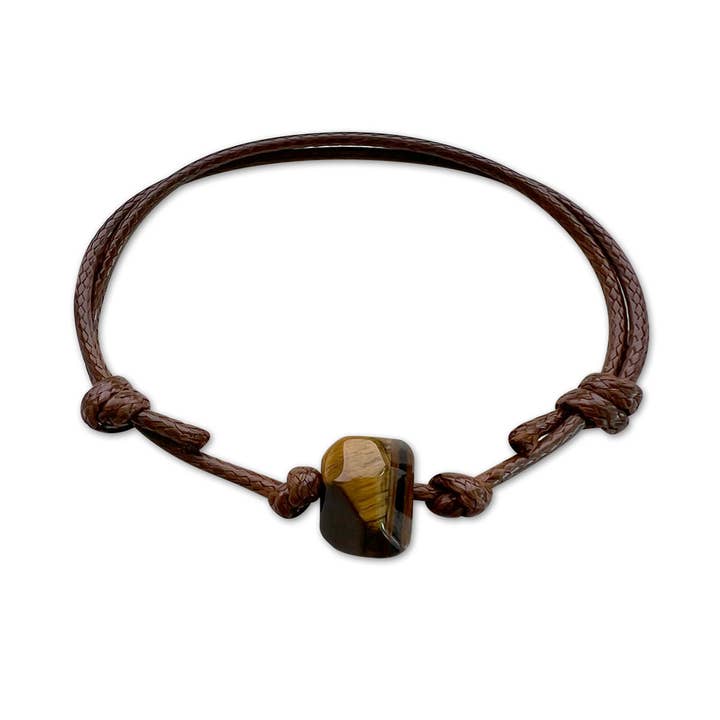 O Yeah Gifts - Wholesale Beaded Bracelet - Stone Bracelets, Unisex Crystal Gemstone Brown Mens Bracelet7