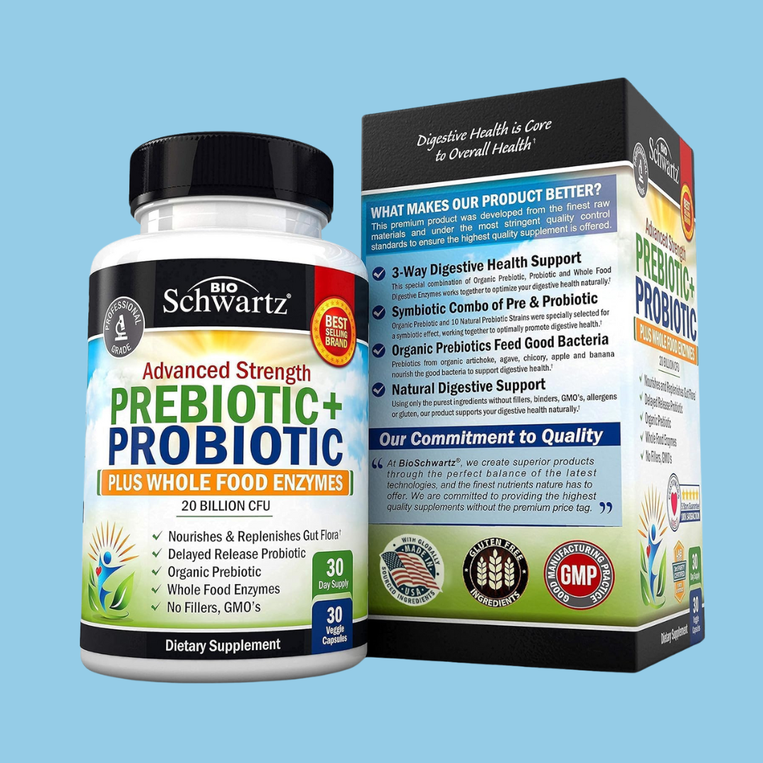 BioSchwartz - Wholesale Oral Supplement/Vitamin - Prebiotic & Probiotic: Digestive Health Enzymes (30 cap)9