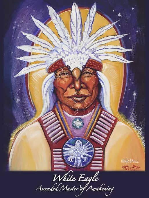 Carte d'autel Ascended Master White Eagle pour la vente par Katherine Skaggs