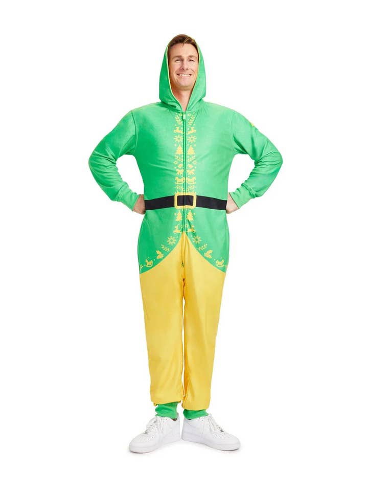 Tipsy Elves - Wholesale Onesie - Unisex - Buddy the Elf Unisex Adult Christmas Jumpsuit Onesie