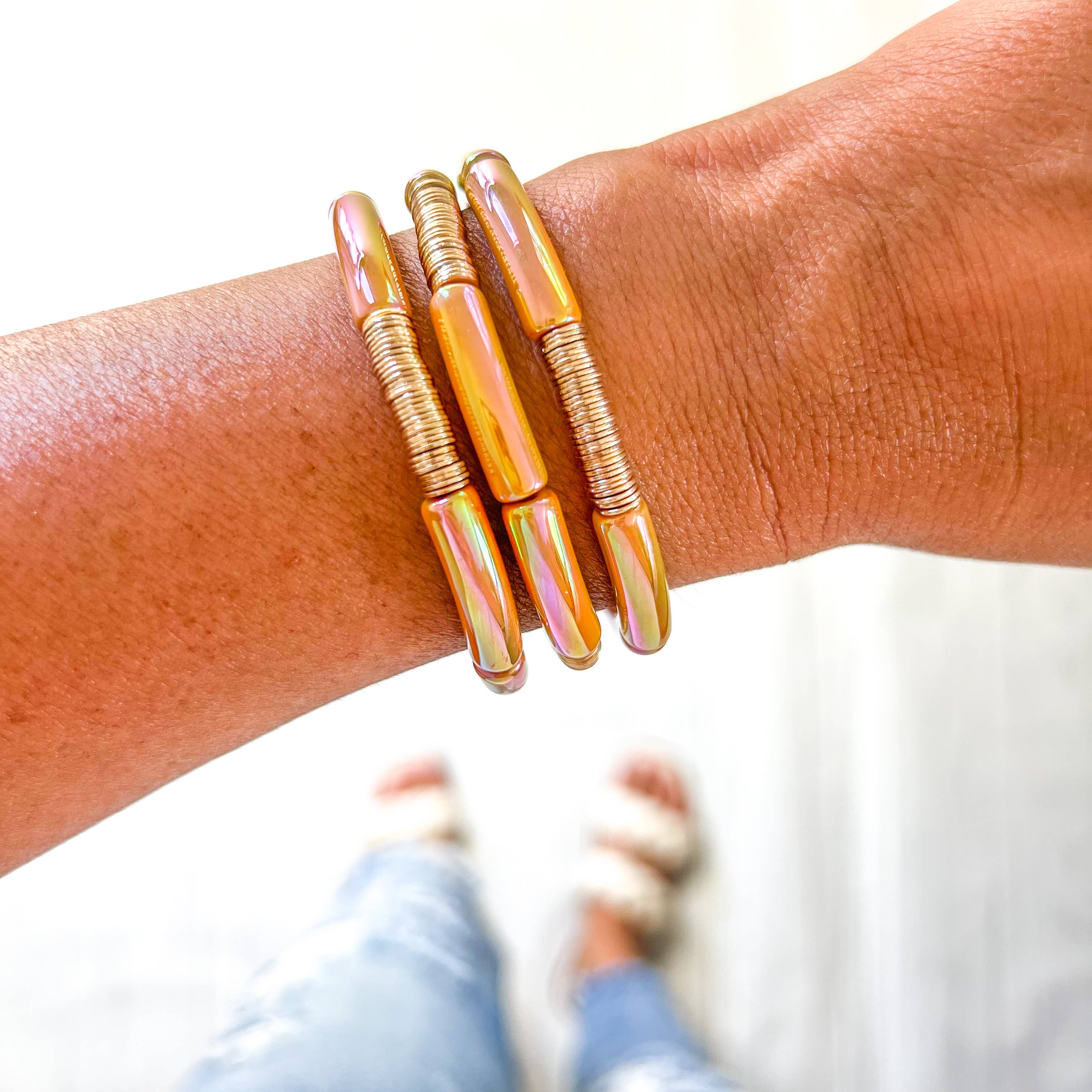 Savvy Bling - Wholesale Beaded Bracelet - Metallic Tube Bracelets65