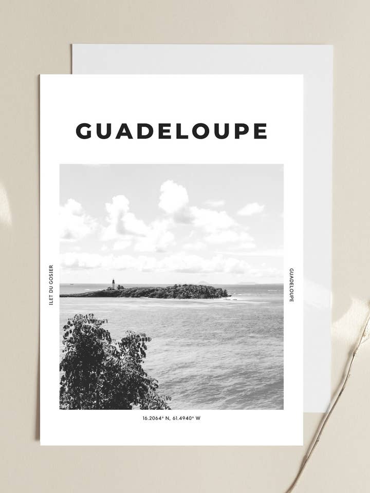 Guadeloupe 'The Butterfly Island' Print 1 for wholesale by The Travel Edit