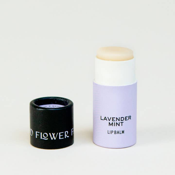 Good Flower Farm - Wholesale Lip Balm - Lavender Mint Organic Lip Balm / 0.3 oz Biodegradable Tube