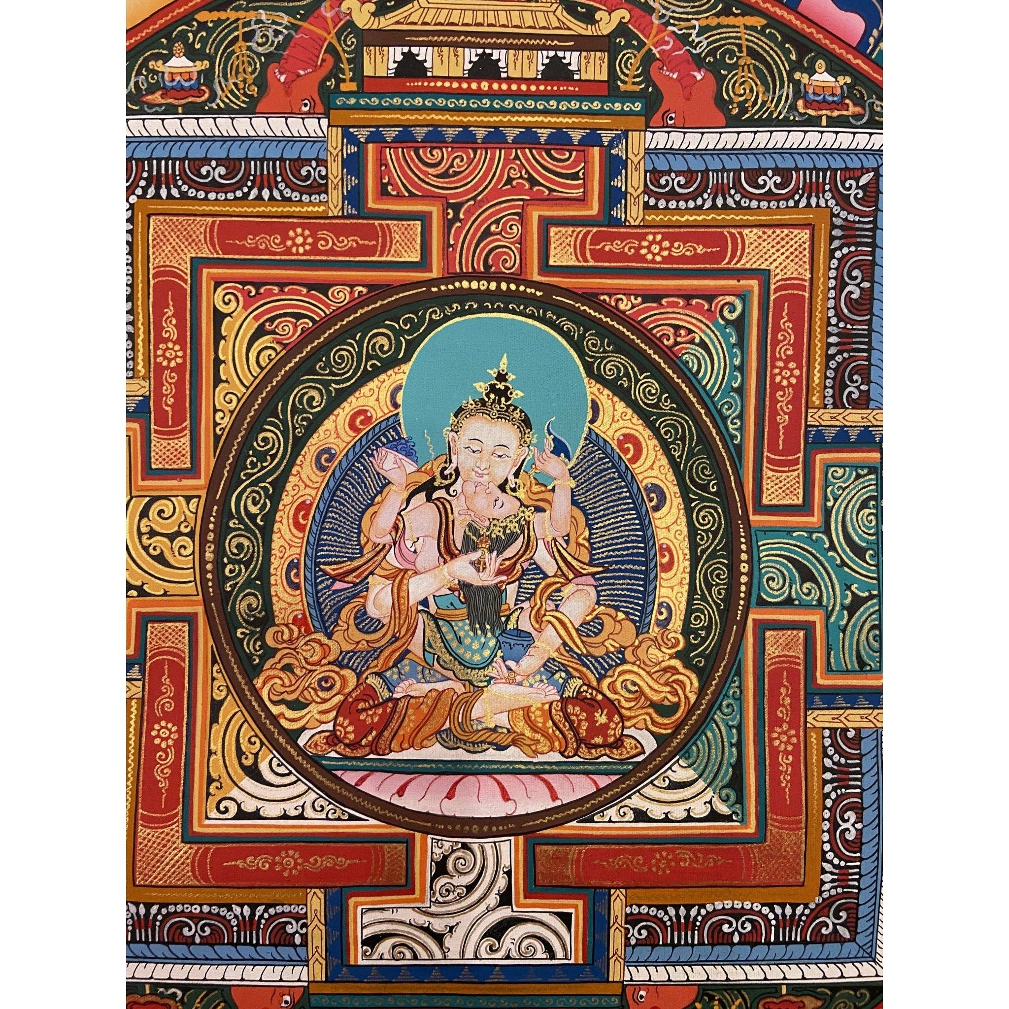 Art Of Tibet - Wholesale Painting/Drawing - Vajrasattva Shakti Mandala Thangka2