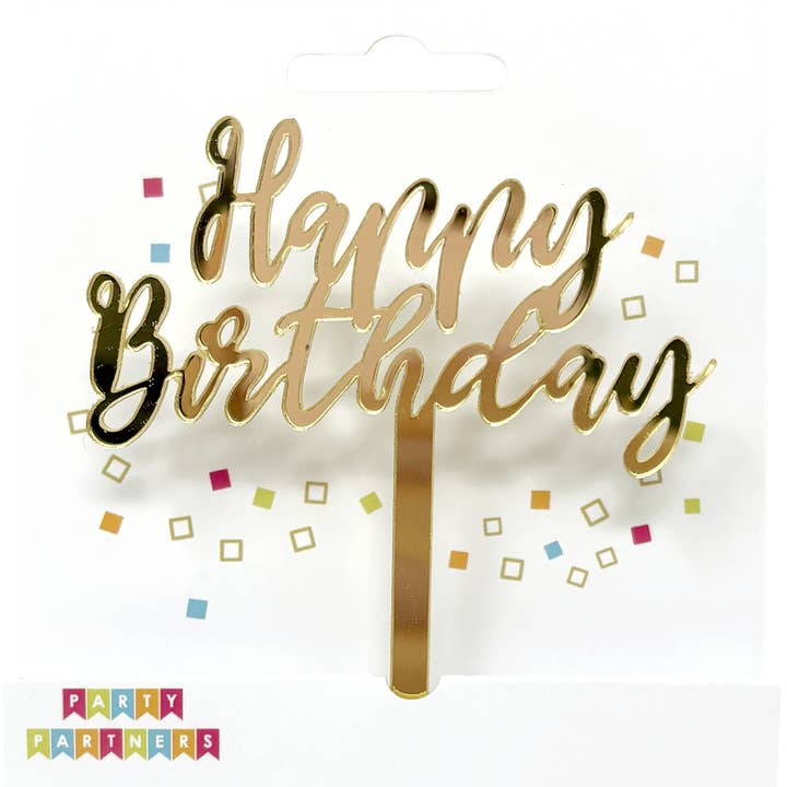 Happy Birthday Gold Mini Cake Topper and other Purchase Wholesale barn cake toppers. Free Returns & Net 60 Terms on Faire trending on Faire.