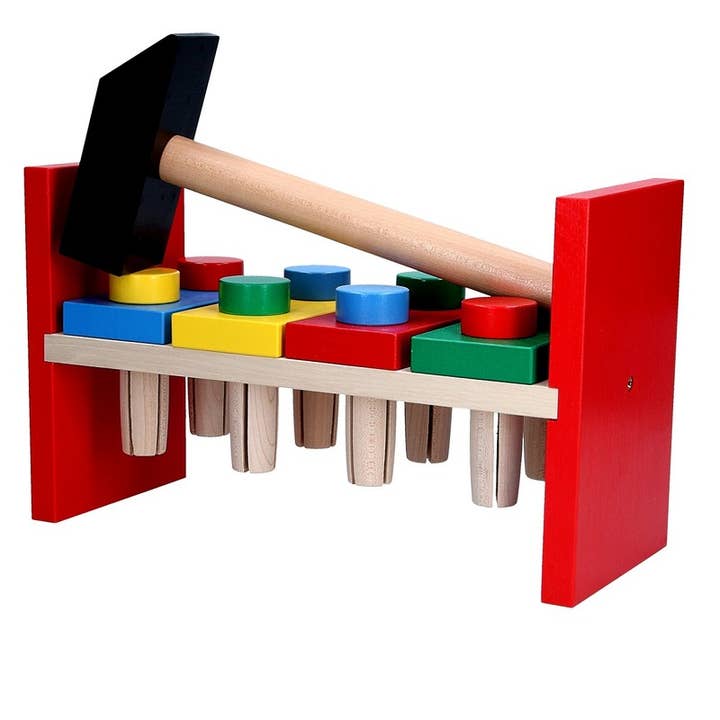 Giocattolo Knock in legno, Giocattolo educativo, Giocattolo in legno 14 parti per la vendita all'ingrosso da parte di Komarov Toys