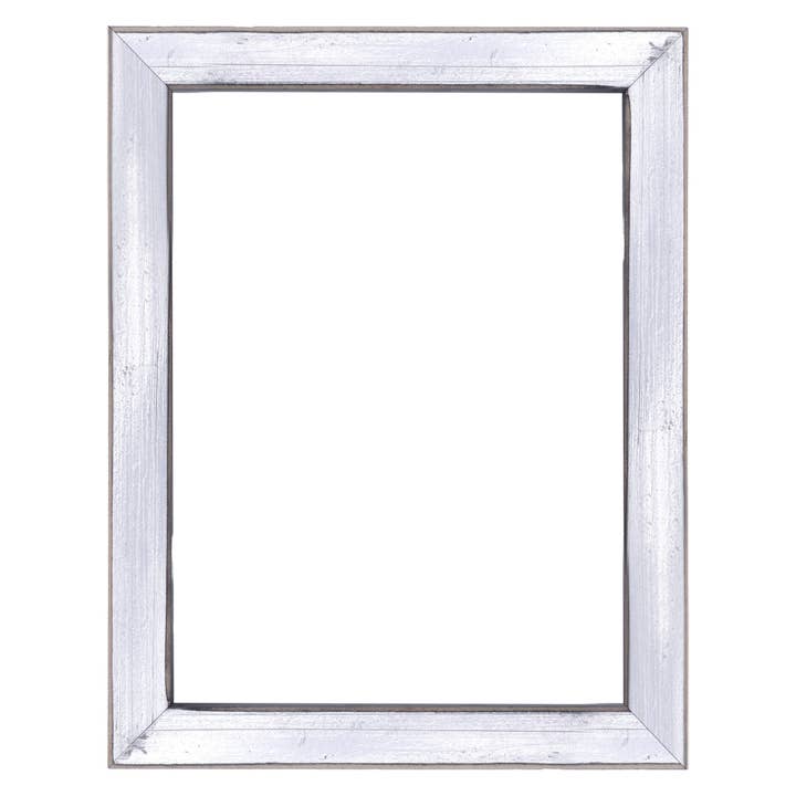 Hand Painted Metallic Silver Wood Picture Frame for wholesale by Print Frame Box