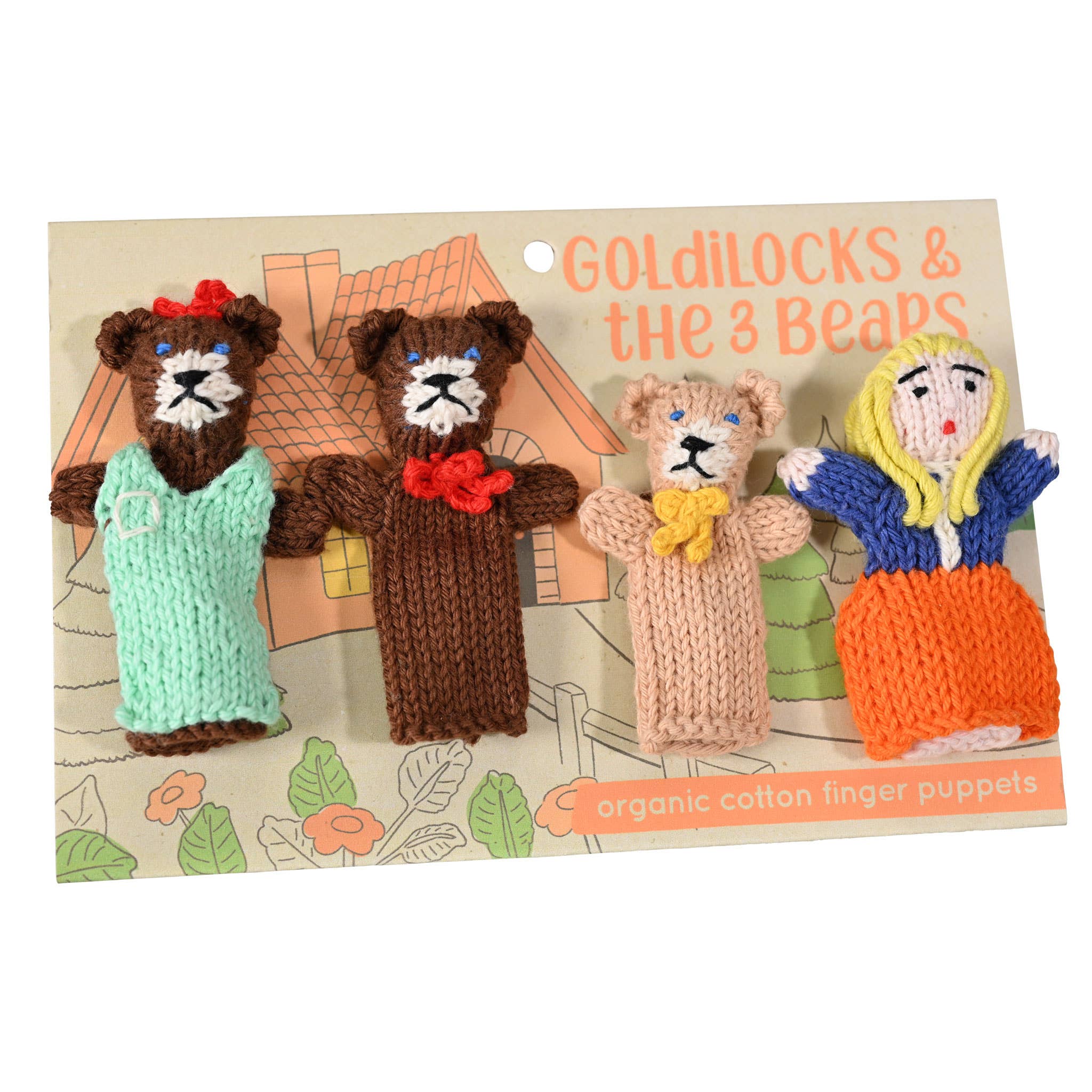 Lucuma Designs - Wholesale Finger Puppet - Kids & Baby - Goldilocks Story Pack of 4 - Organic Cotton Finger Puppets - Party Gift2