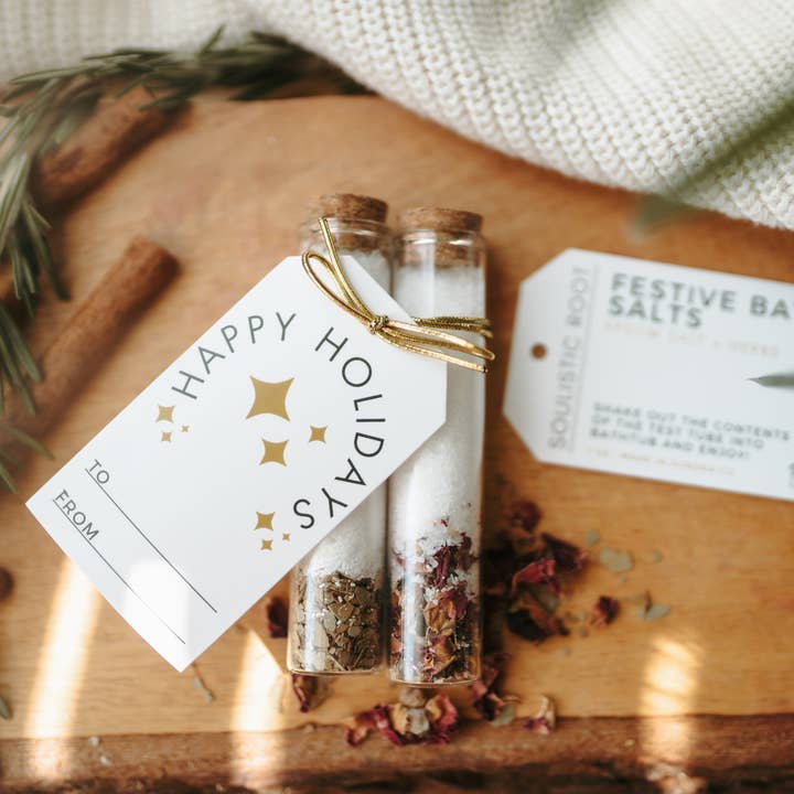 Soulistic Root - Essential Oils & Self Care Gifts - Wholesale Bath Salts - Festive Bath Salts -Stocking Stuffers & Christmas Ornaments