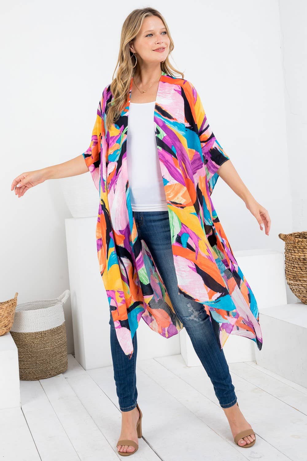 LA Soul – wholesale Kimono - Dam – FÄRGGLADA SPLASH PRINT KIMONO2