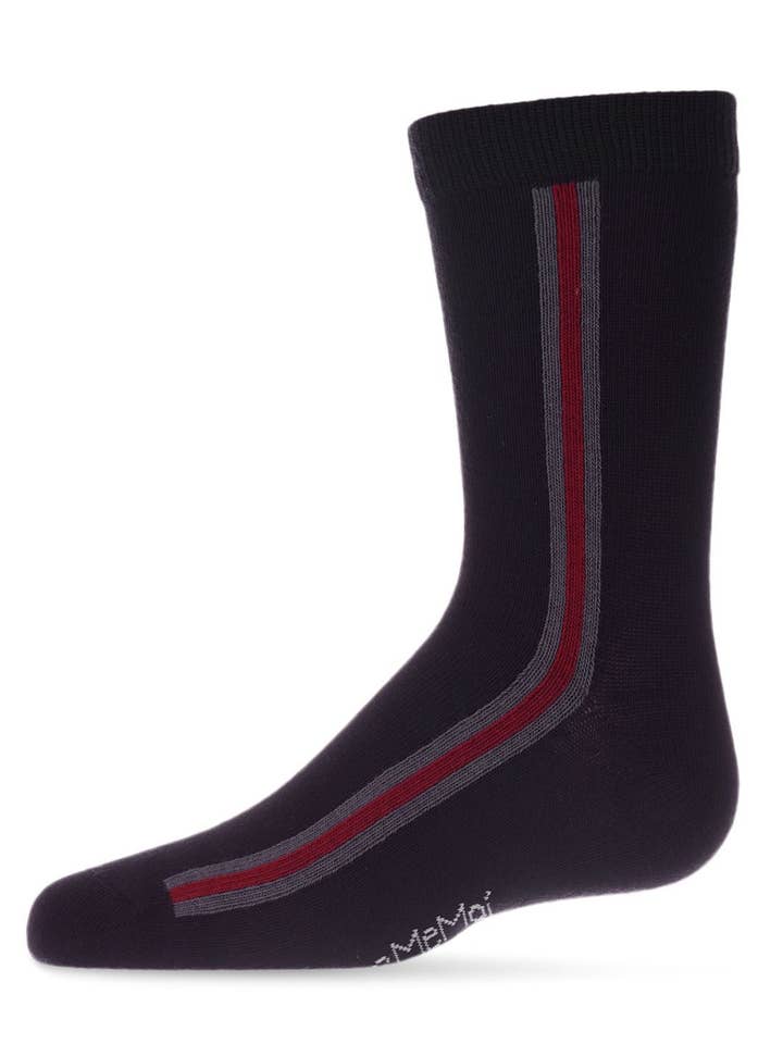 Calcetín redondo de mezcla de algodón con rayas laterales para venta al por mayor de Infinity Classics International Inc.