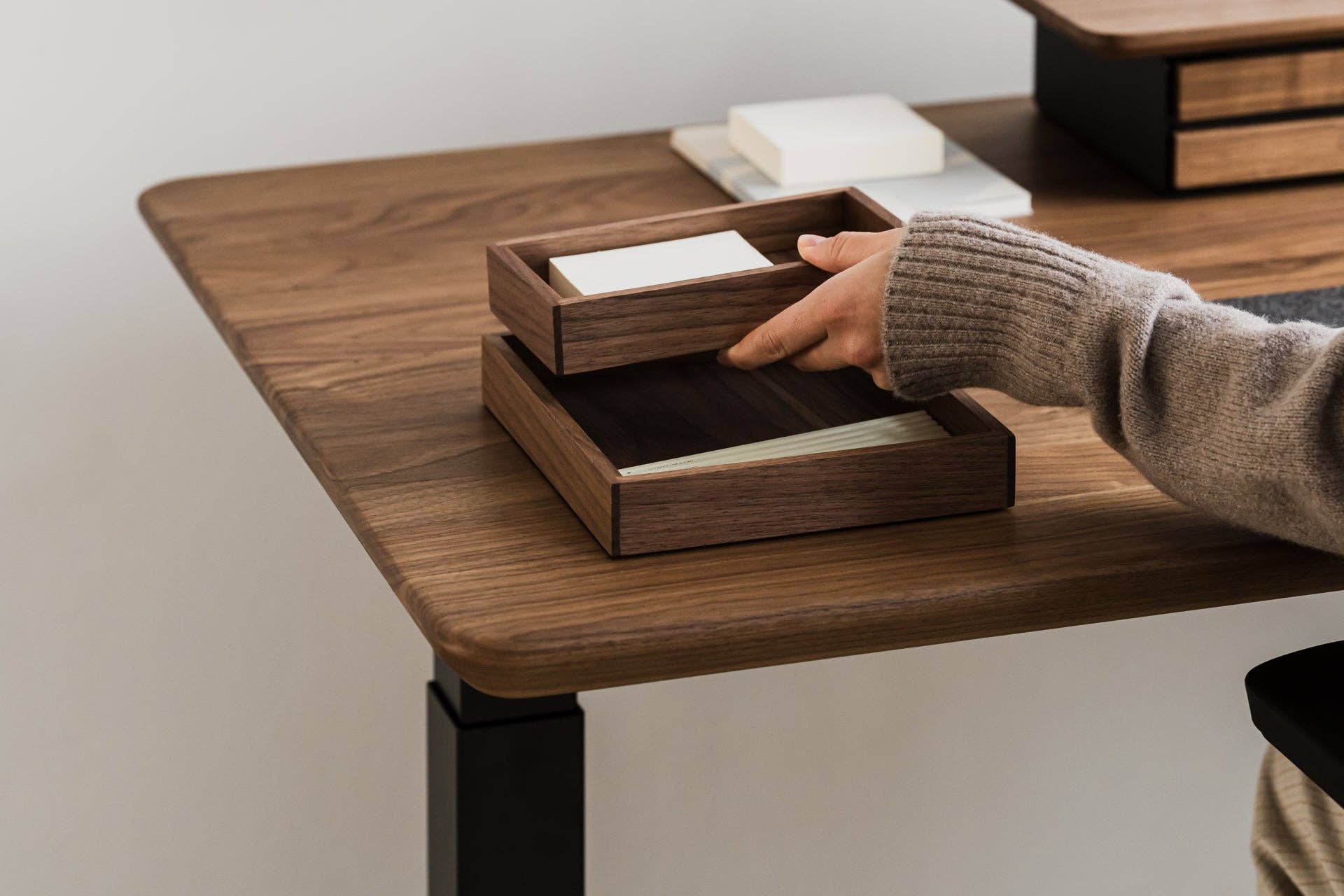 Oakywood - Wholesale Desk Tray - Stackable Valet Tray – Modular Wooden Desk Organizer2