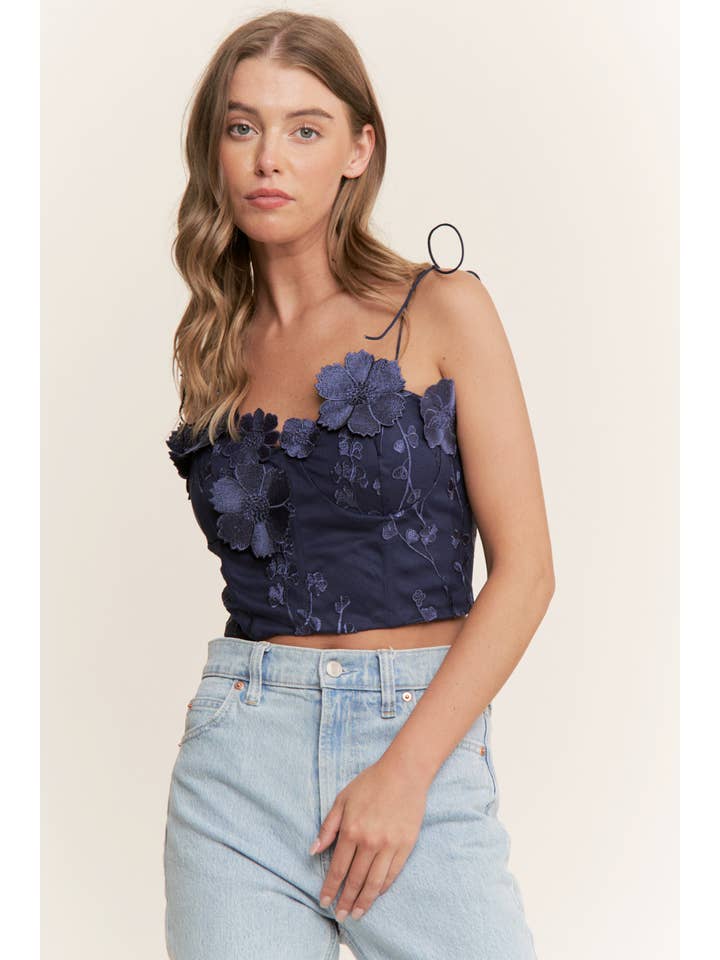 Sweet Generis - Wholesale Tanktop - Dames - Top met 3D bloemenborduursel en corset27