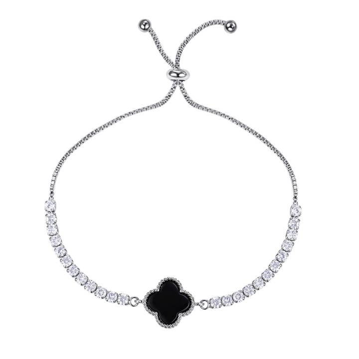 Clover Cubic Zirconia Tennis Bracelet for wholesale by NY Jewelry House