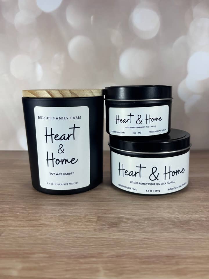 Heart & Home Soy Candle | Clean Fragrance Farmhouse Candle for wholesale by Delger Family Farm