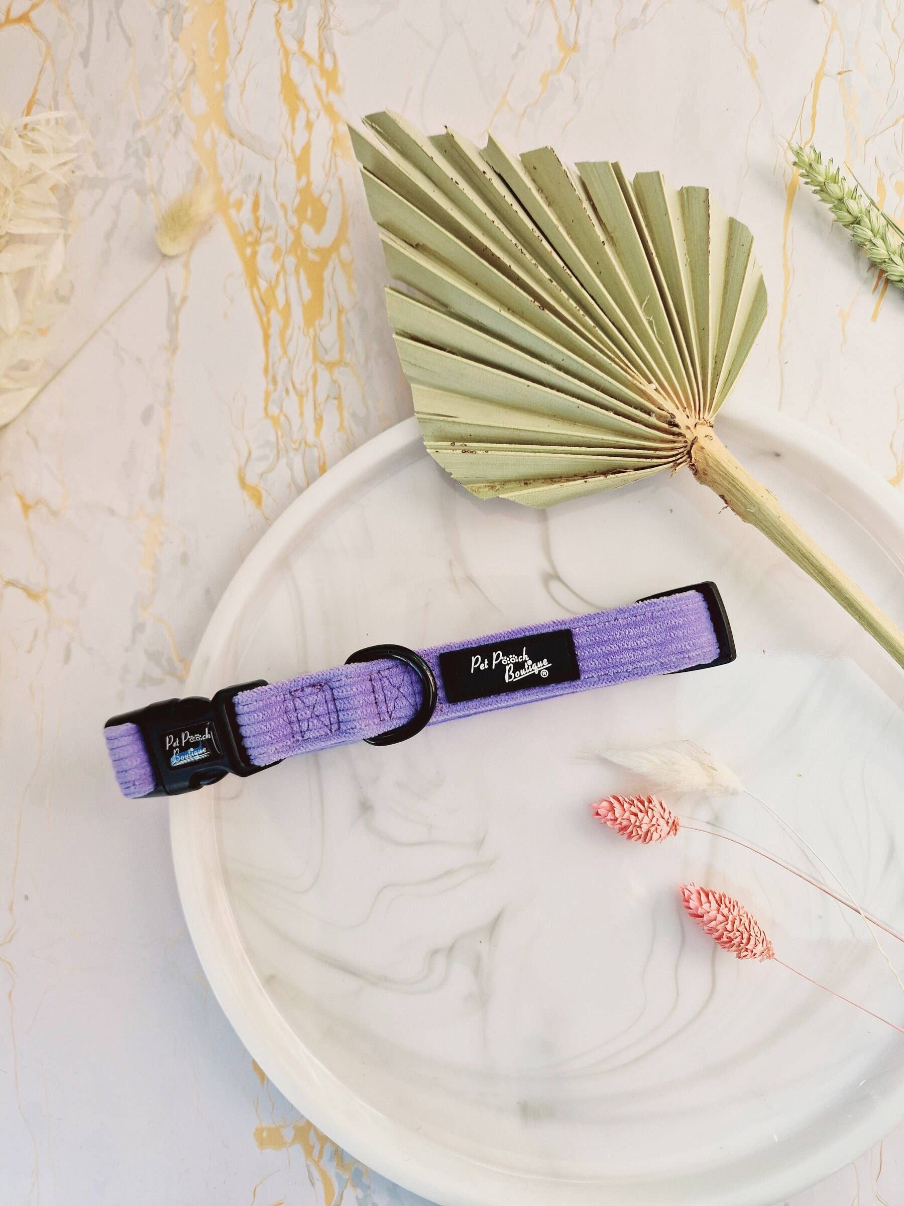 Pet Pooch Boutique - Wholesale Halsband - Hond - Pastel paarse koord puppy- of hondenhalsband - maten XS - L (zacht)