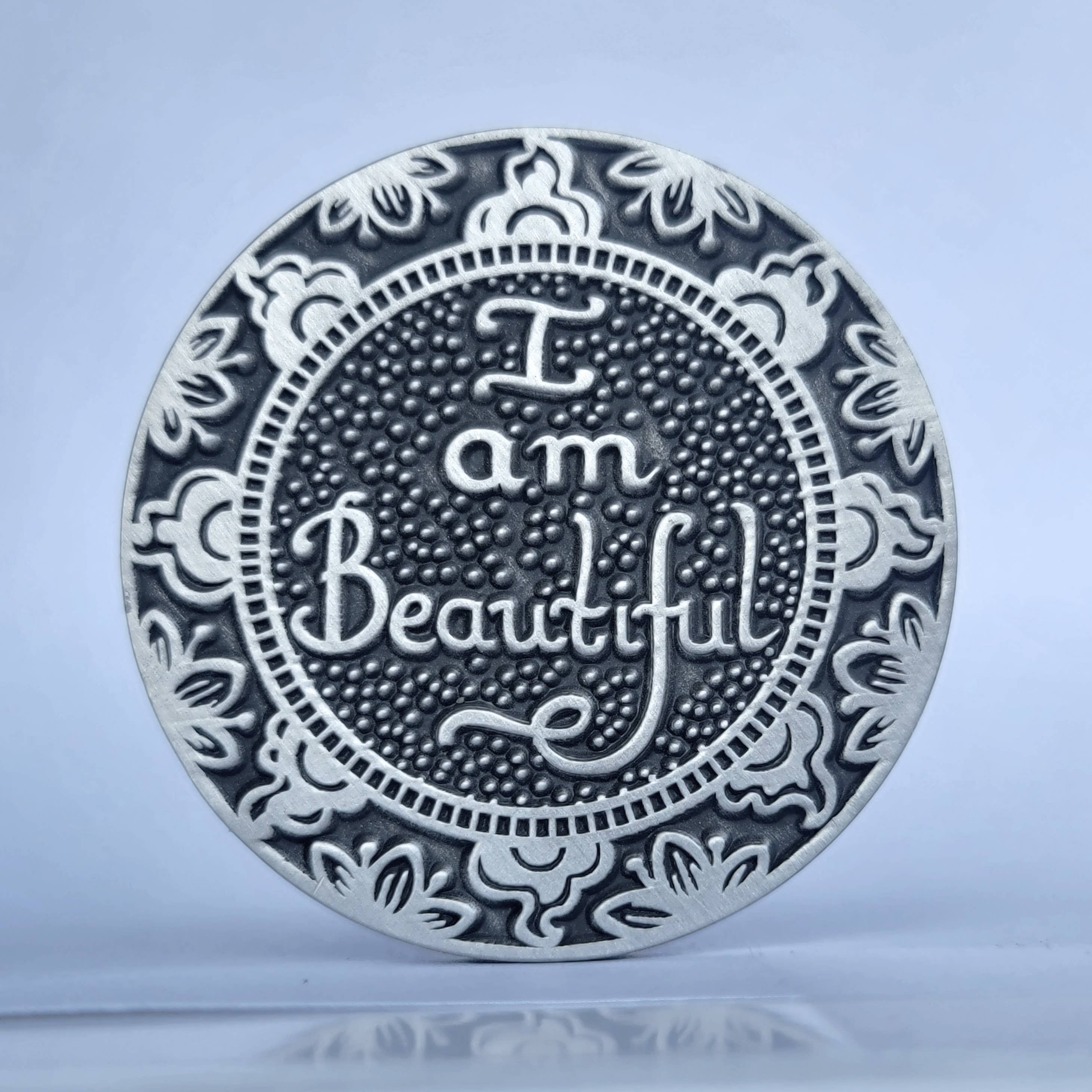 Mantra Medallions - Wholesale Keepsake Coin/Token - I Am Beautiful Mantra Medallion - Meditation Tool5
