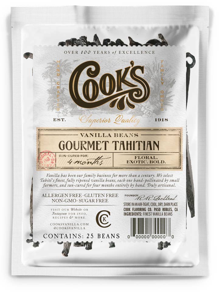 Gourmet Tahitian Vanilla Beans | Wholesale for wholesale by Cook Flavoring Company