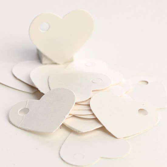 1" Mini Blank Paper Cardstock Heart Tags – Pack of 25 for wholesale by Factory Direct Craft