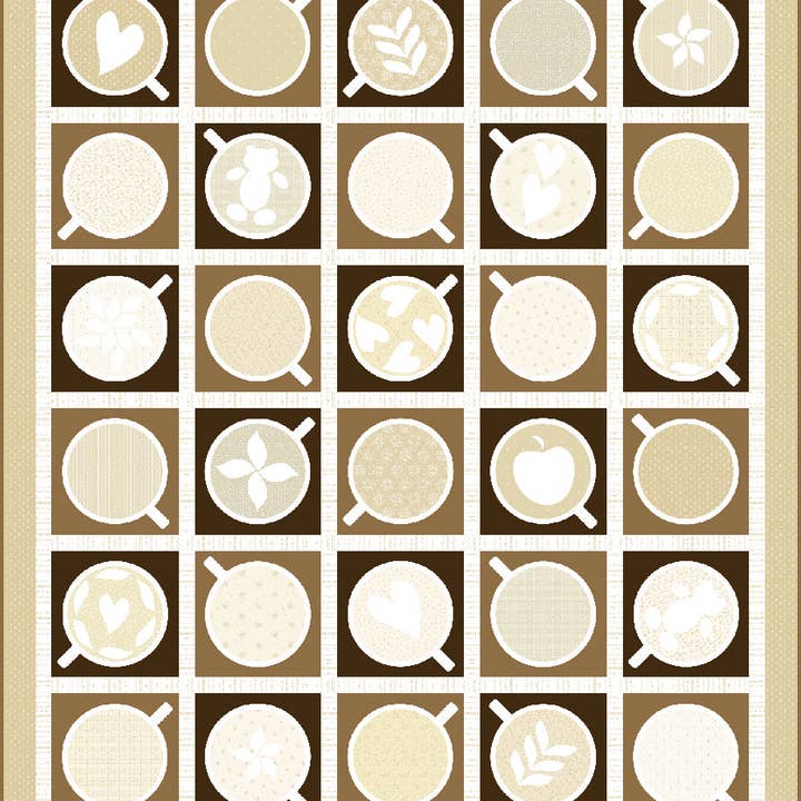 The Whimsical Workshop - Wholesale Craft Sewing Kit - Caffe Latte - Pattern