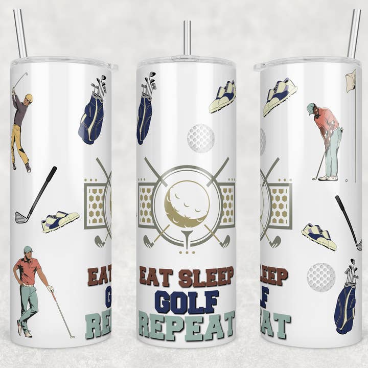 Spis søvn Golf Gentag 20 ounce Sublimation Tumbler for engroshandel hos Twisted T Creations