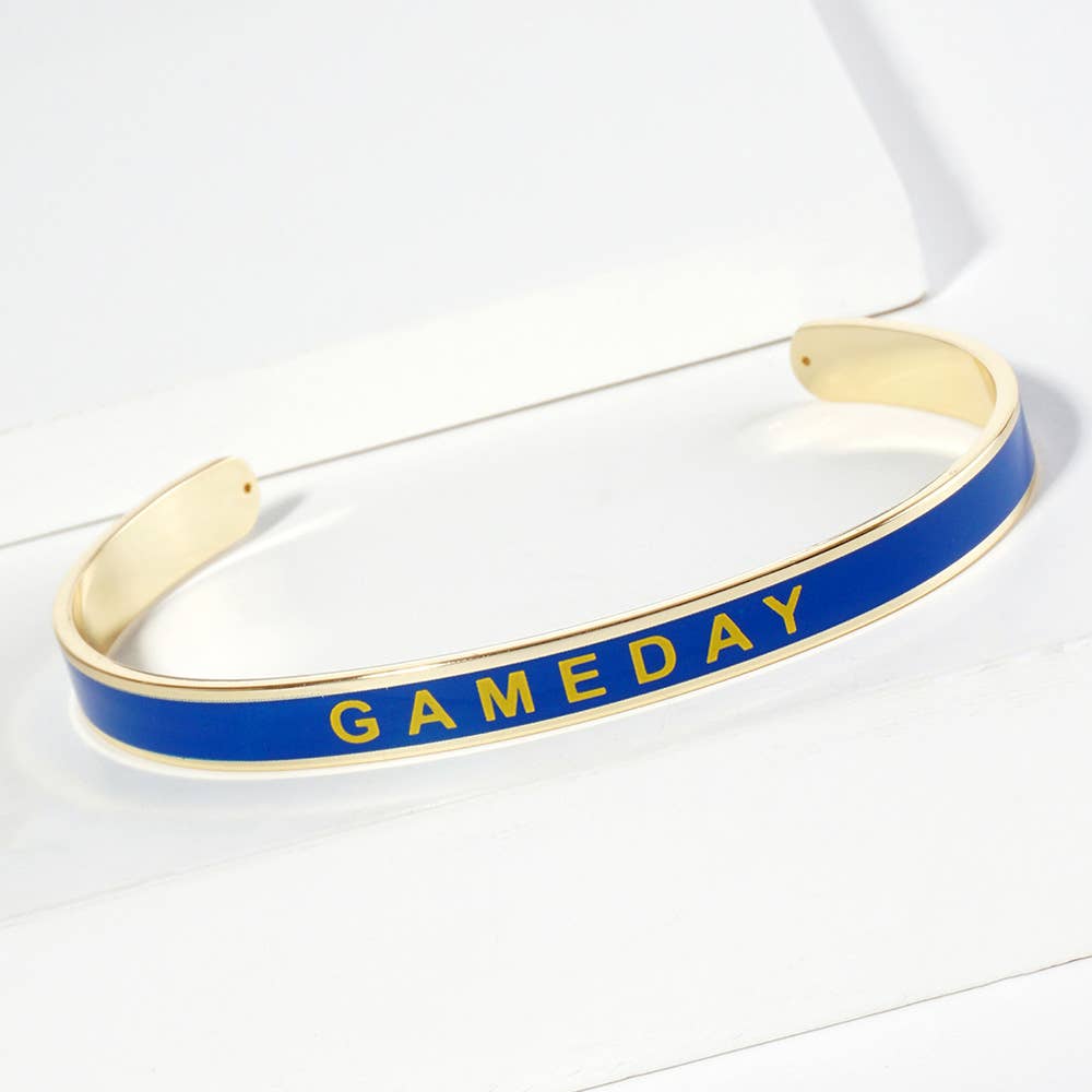 Sensibling Corp. – wholesale Manschettarmband – Guldpläterat GAMEDAY-meddelande emaljarmband15