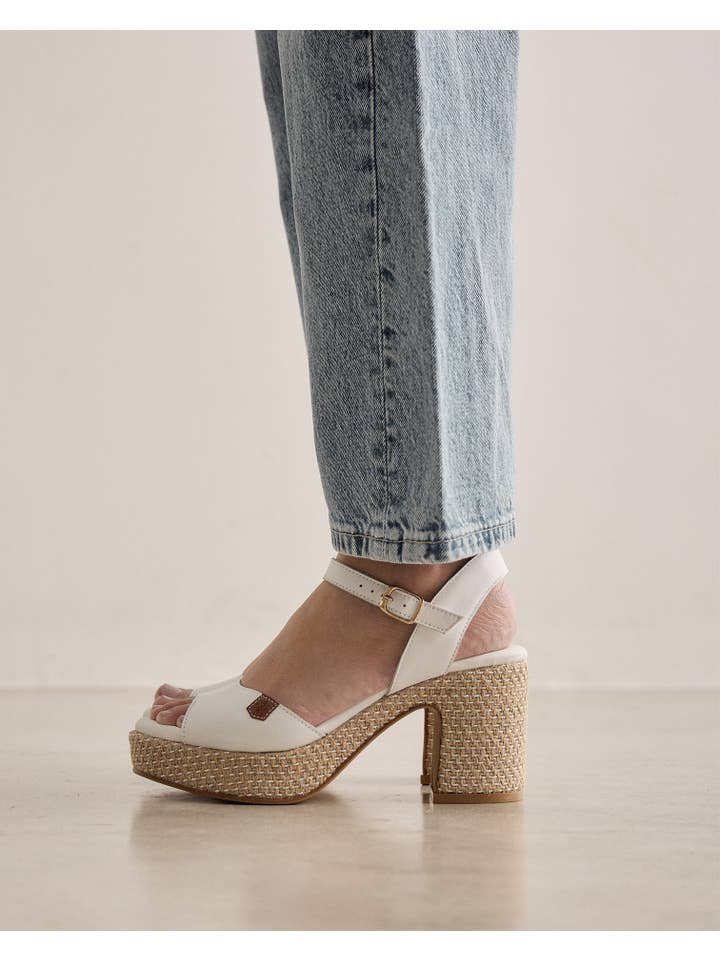 POPA - Wholesale Sandals - Women's - Daira White Leather Sandal6