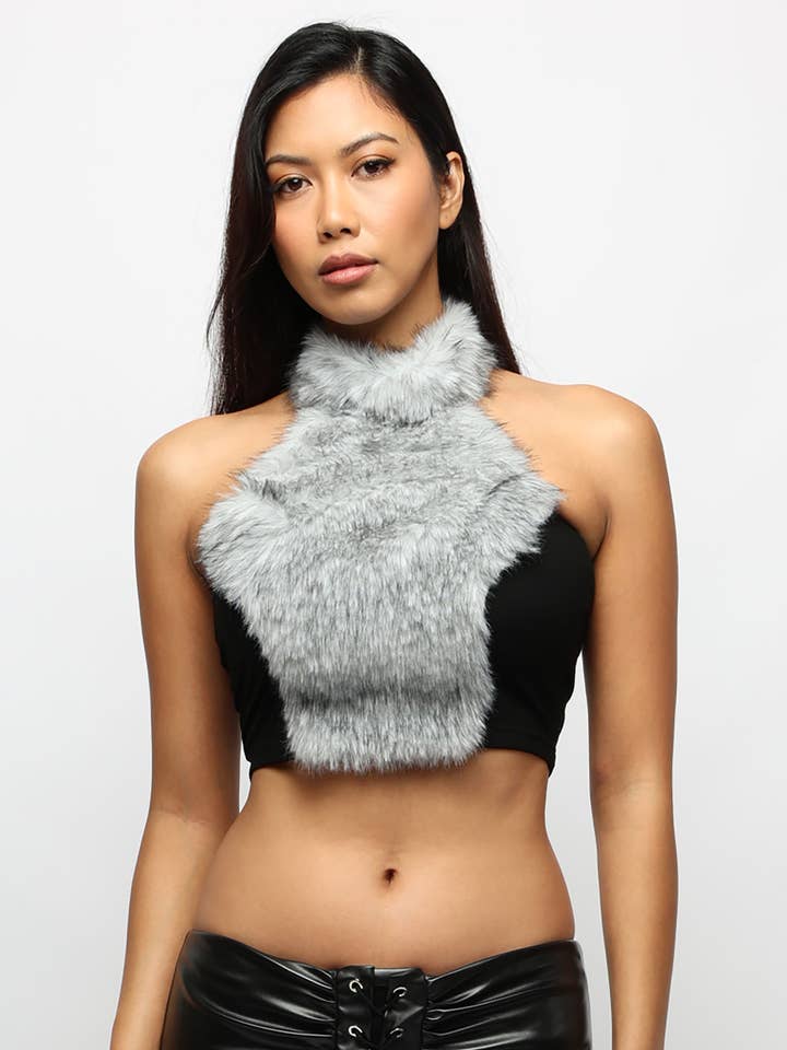 Top corto con scollo all'americana e schiena scoperta per la vendita all'ingrosso da parte di K Too