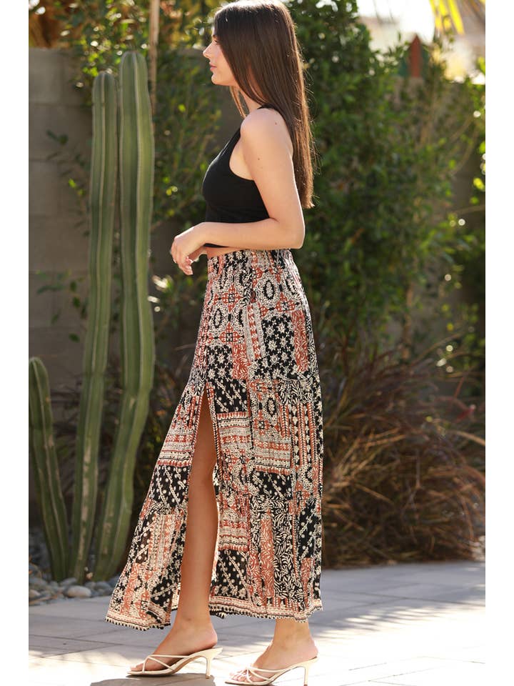 ANGIE - Wholesale Skirt - Women's - 26N20-FR25 MAXI SKIRT WITH SIDE SLIT3