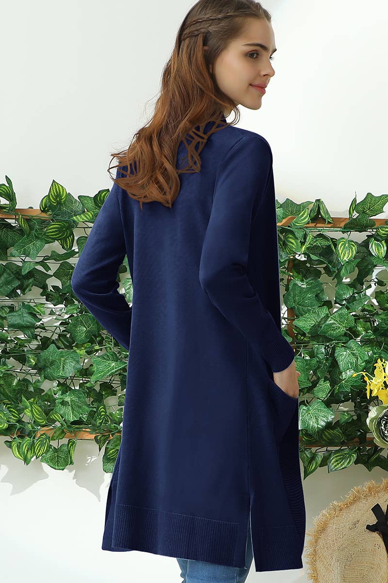 NINEXIS - Vente Cardigan – femme - AWOCAL311_CARDIGAN OUVERT À MANCHES LONGUES AVEC POCHES LATÉRALES39