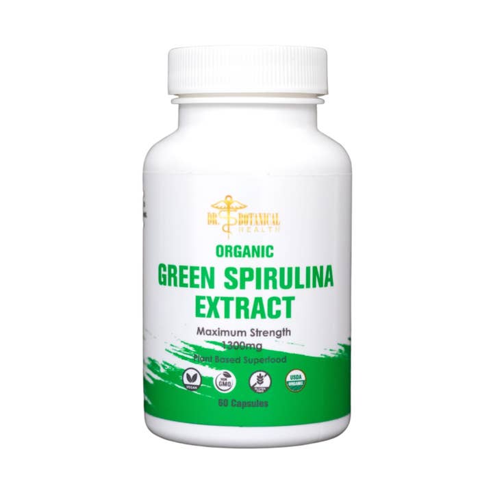 Green Spirulina Powder Capsules (Organic) - 60 ct. for wholesale by Dr. Botanical Health